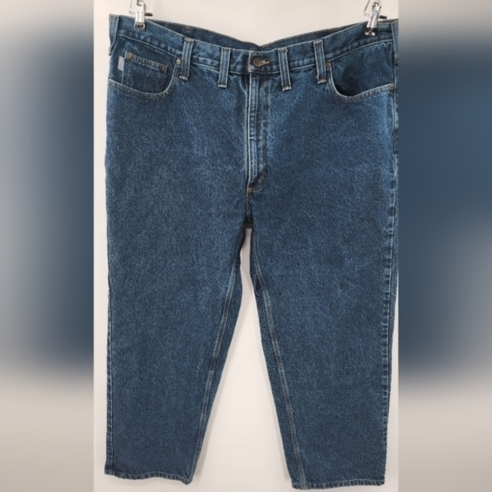 CARHARTT Mens Dungaree Relaxed Fit Blue Jeans‎ 46x30 P211.